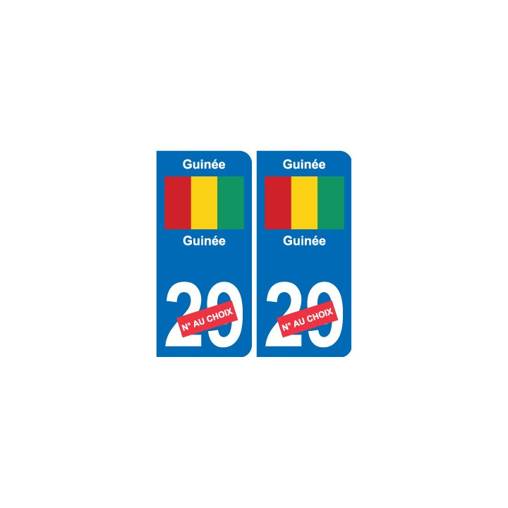Cameroun Cameroon sticker numéro département au choix autocollant plaque immatriculation auto