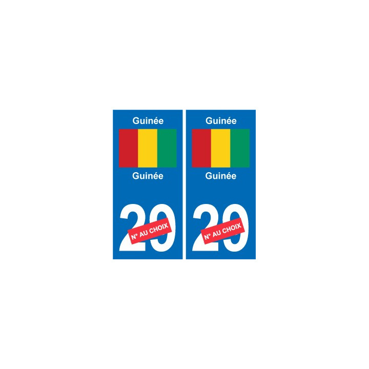 Cameroun Cameroon sticker numéro département au choix autocollant plaque immatriculation auto