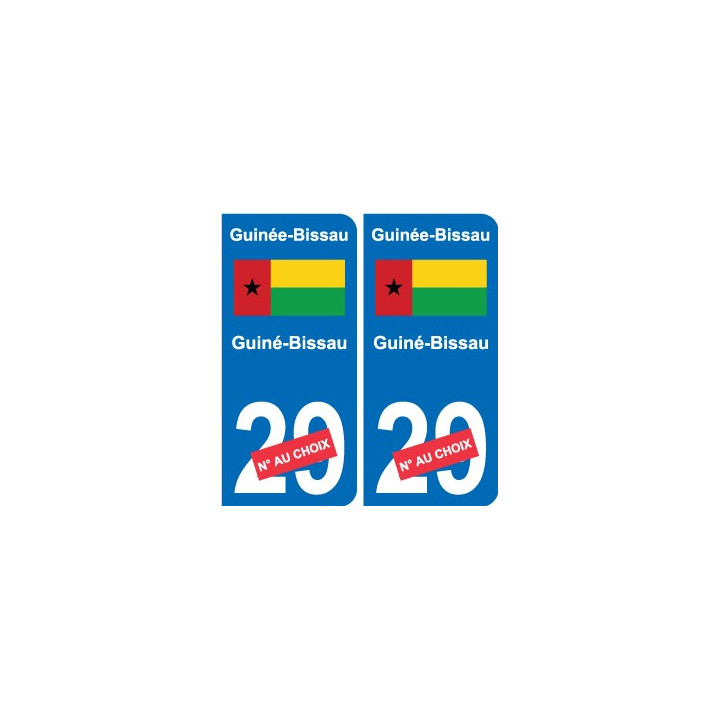 Cameroun Cameroon sticker numéro département au choix autocollant plaque immatriculation auto