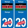 Cameroun Cameroon sticker numéro département au choix autocollant plaque immatriculation auto