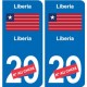 Cameroun Cameroon sticker numéro département au choix autocollant plaque immatriculation auto
