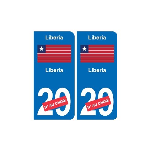 Cameroun Cameroon sticker numéro département au choix autocollant plaque immatriculation auto