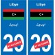 Cameroun Cameroon sticker numéro département au choix autocollant plaque immatriculation auto