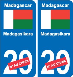 Autocollant Plaque Immatriculation Auto Drapeau Madagascar Scrapbooking Arts Du Papier Autres