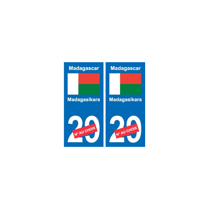 Cameroun Cameroon sticker numéro département au choix autocollant plaque immatriculation auto