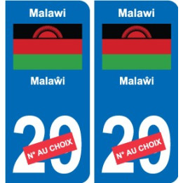 Cameroun Cameroon sticker numéro département au choix autocollant plaque immatriculation auto