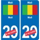 Cameroun Cameroon sticker numéro département au choix autocollant plaque immatriculation auto