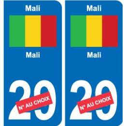 Cameroun Cameroon sticker numéro département au choix autocollant plaque immatriculation auto
