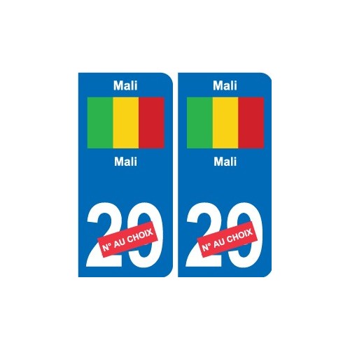 Cameroun Cameroon sticker numéro département au choix autocollant plaque immatriculation auto