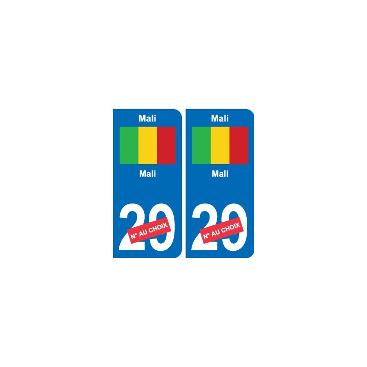 Cameroun Cameroon sticker numéro département au choix autocollant plaque immatriculation auto