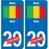 Cameroun Cameroon sticker numéro département au choix autocollant plaque immatriculation auto
