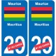 Cameroun Cameroon sticker numéro département au choix autocollant plaque immatriculation auto