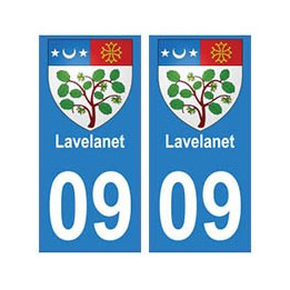 09 Lavelanet blason ville autocollant plaque
