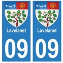 09 Lavelanet blason ville autocollant plaque