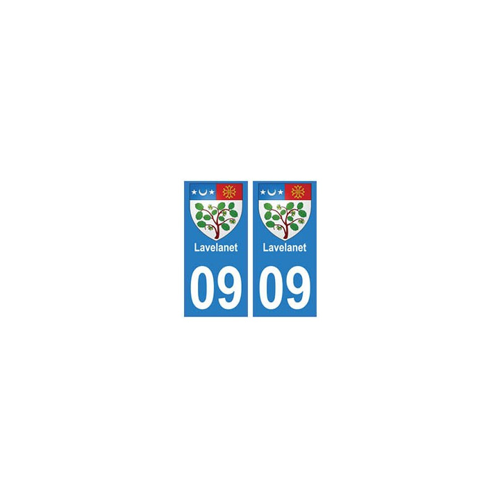 09 Lavelanet blason ville autocollant plaque