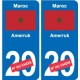 Cameroun Cameroon sticker numéro département au choix autocollant plaque immatriculation auto