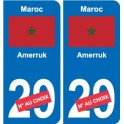 Cameroun Cameroon sticker numéro département au choix autocollant plaque immatriculation auto