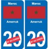 Marocco المغرب numero della vignetta dipartimento scelta adesivo targa di immatricolazione auto