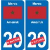 Maroc المغرب sticker numéro département au choix autocollant plaque immatriculation auto