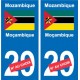 Cameroun Cameroon sticker numéro département au choix autocollant plaque immatriculation auto