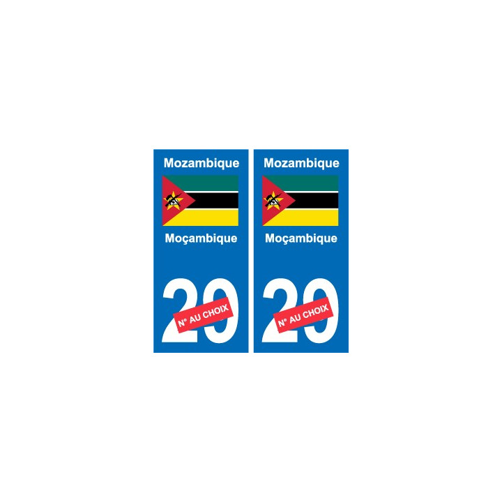 Cameroun Cameroon sticker numéro département au choix autocollant plaque immatriculation auto