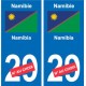 Cameroun Cameroon sticker numéro département au choix autocollant plaque immatriculation auto