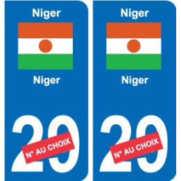 Cameroun Cameroon sticker numéro département au choix autocollant plaque immatriculation auto