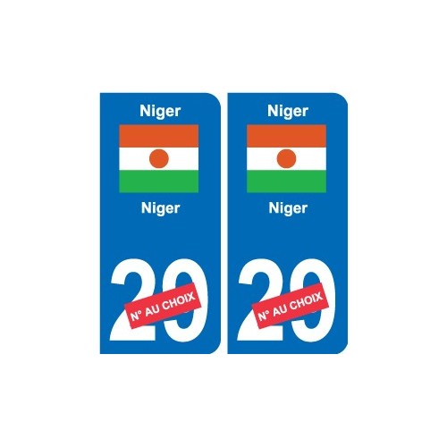 Cameroun Cameroon sticker numéro département au choix autocollant plaque immatriculation auto