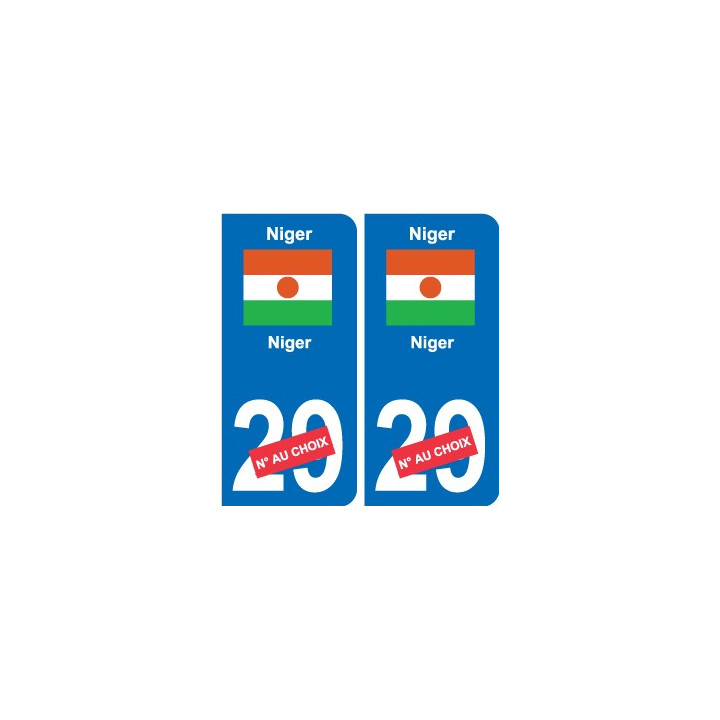 Cameroun Cameroon sticker numéro département au choix autocollant plaque immatriculation auto