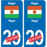 Cameroun Cameroon sticker numéro département au choix autocollant plaque immatriculation auto