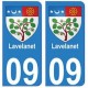 09 Lavelanet blason ville autocollant plaque