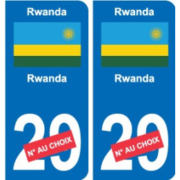 Cameroun Cameroon sticker numéro département au choix autocollant plaque immatriculation auto
