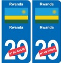 Cameroun Cameroon sticker numéro département au choix autocollant plaque immatriculation auto