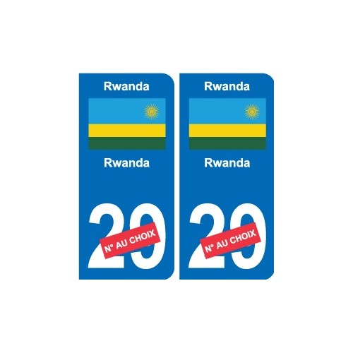 Cameroun Cameroon sticker numéro département au choix autocollant plaque immatriculation auto