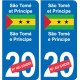 Cameroun Cameroon sticker numéro département au choix autocollant plaque immatriculation auto