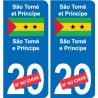Cameroun Cameroon sticker numéro département au choix autocollant plaque immatriculation auto