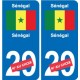 Cameroun Cameroon sticker numéro département au choix autocollant plaque immatriculation auto