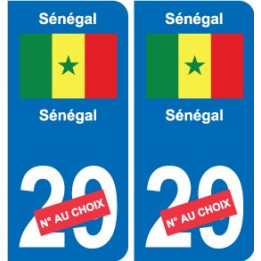 Cameroun Cameroon sticker numéro département au choix autocollant plaque immatriculation auto
