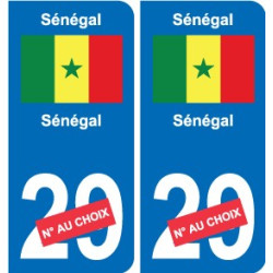 Cameroun Cameroon sticker numéro département au choix autocollant plaque immatriculation auto