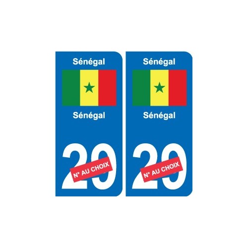 Cameroun Cameroon sticker numéro département au choix autocollant plaque immatriculation auto