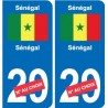 Cameroun Cameroon sticker numéro département au choix autocollant plaque immatriculation auto