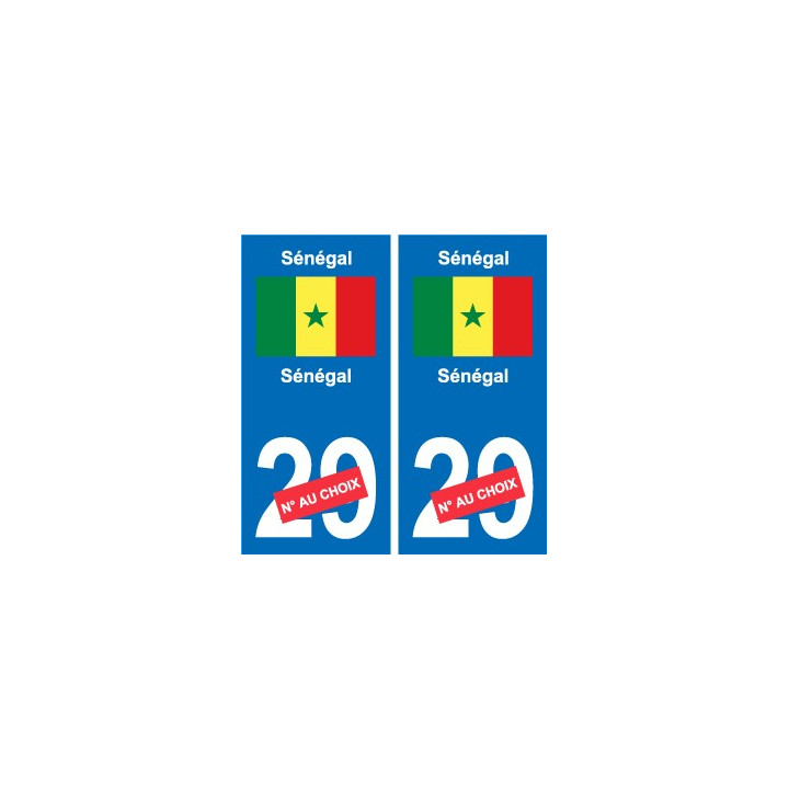 Cameroun Cameroon sticker numéro département au choix autocollant plaque immatriculation auto