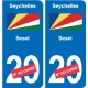 Cameroun Cameroon sticker numéro département au choix autocollant plaque immatriculation auto