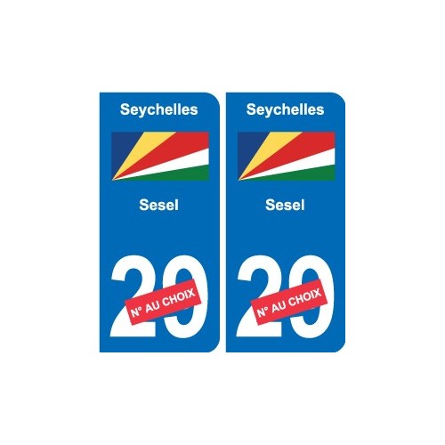 Cameroun Cameroon sticker numéro département au choix autocollant plaque immatriculation auto