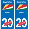 Cameroun Cameroon sticker numéro département au choix autocollant plaque immatriculation auto