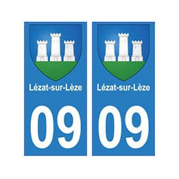 09 Lézat-sur-Lèze blason ville autocollant plaque