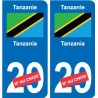 Cameroun Cameroon sticker numéro département au choix autocollant plaque immatriculation auto