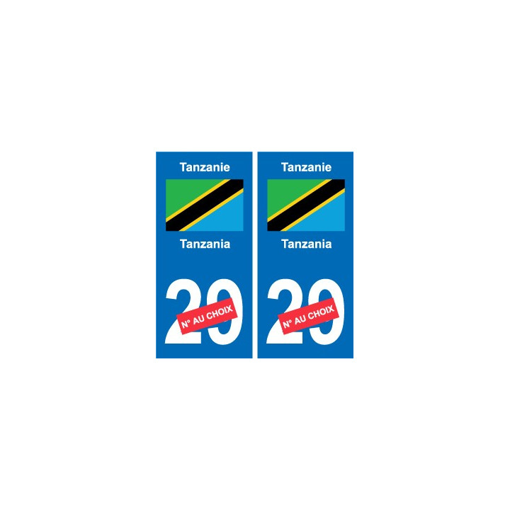 Cameroun Cameroon sticker numéro département au choix autocollant plaque immatriculation auto