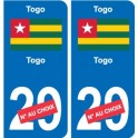 Cameroun Cameroon sticker numéro département au choix autocollant plaque immatriculation auto