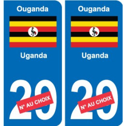 Cameroun Cameroon sticker numéro département au choix autocollant plaque immatriculation auto